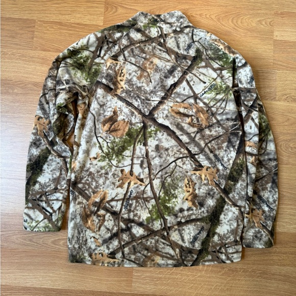 Cabela’s quarter zip fleece pullover WOODLANDS CAMO sz M - Picture 6 of 8